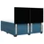 Vidaxl Box spring postelja z vzmetnico modra 200x200 cm žamet