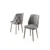 Hanah Home set trpezarijskih stolica Leja 6 kom, siva tkanina Babyface, hromirane metalne noge