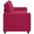 vidaXL Dvosed vinsko rdeč 180x77x82 cm žamet