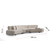 Atelier del Sofa Ugaona garnitura Pars Cream, 100x70x390 cm, Bež