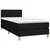 Vidaxl Box spring postelja z vzmetnico LED črna 80x200 cm blago