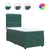 vidaXL Box spring postelja z vzmetnico temno zelen 90x190 cm žamet