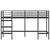 Okvir Krevet za Dječji Loft Crna 74,5 x 190 cm Čelik