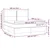 Vidaxl Box spring postelja z vzmetnico LED sv. siva 180x200 cm blago
