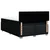 Vidaxl Box spring postelja z vzmetnico črna 140x200 cm blago