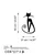 Wallity Zidna dekoracija Cat 6, 37x60 cm, 1.5 mm, Crna