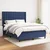 shumee Box spring postelja z vzmetnico modra 140x200 cm blago