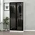 Hanah home Ormar Kale Glass 90x210x52cm Crno-Beli