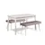 HANAH HOME Trpezarijski sto sa 2 klupe Costa 0701 White Soho Grey