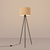 Sollux SL.1853 - Stojeća lampa NEVIA 1xE27/15W/230V taupe