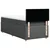vidaXL Box spring postelja z vzmetnico temno siva 80x200 cm blago