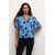 Kaffe Bluza Ariana modra/črna