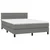 Vidaxl Box spring postelja z vzmetnico temno siva 140x200 cm blago