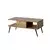 Hanah Home Klub sto Bukle 90x40x50cm Bež-Crni