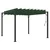 Gazebo s krovom s roletnom 3 x 3 x 2,14 m Zelena