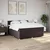 Vidaxl Box spring postelja z vzmetnico temno rjav 200x200 cm blago