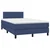 Vidaxl Box spring postelja z vzmetnico LED modra 120x200 cm blago