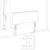 Uzglavlje s ušima crno 93x16x118/128 cm baršunasto
