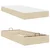 Okvir kreveta s madracem 2 pcs Krema tkanina