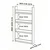 Hanah Home Polica za knjige, 75x120x10cm, Bela