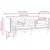 Kauč za dnevni boravak 3 pcs Crna 194 x 74,5 x 70,5 cm Baršun
