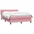 Vidaxl Box spring postelja z vzmetnico roza 160x210 cm žamet