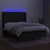 Vidaxl Box spring postelja z vzmetnico LED črna 140x190 cm blago