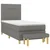 Vidaxl Box spring postelja z vzmetnico temno siva 90x190 cm blago