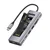 Adapter Type C na HDMI, Type C, PD, USB 3.0, USB 2.0, SD card, TF i M.2 NVMe 8 u 1 20cm kabl