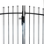VIDAXL dvostruka vrata ograde sa šiljastim vrhovima, 400 x 225cm