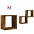 Police na zidu s policom 2 pcs Dimljeni hrast 26 x 15 x 26 cm