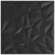 Zidne panele 12 pcs Crna 50 x 50 cm XPS pjena