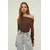 Trendyol Milla Ženska bluza TWOAW21BZ1383, Smeđa
