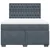 Vidaxl Box spring postelja z vzmetnico temno siva 140x200 cm žamet