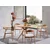 Hanah Home Trpezarijski sto i stolice Lindy, 100x100x70 cm, 4 stolice, Smeđi