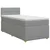 Postelja boxspring z vzmetnico Svetlo siva 90 x 190 cm Blago