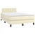 Vidaxl Box spring postelja z vzmetnico krem 120x200 cm umetno usnje
