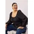 Trendyol Curve Ženska bluza Tbbaw26Af00072, Crna