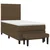 Vidaxl Box spring postelja z vzmetnico temno rjava 90x200 cm blago