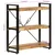 Regal za knjige s 3 razine 77x30x80 cm od drva manga i željeza