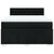 Vidaxl Box spring posteljni z vzmetnico črn 140x190 cm blago