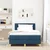LED Box Spring Krevet s LED trakama Plava 120 x 190 cm tkanina