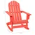 Vrtna stolica za ljuljanje Adirondack masivna jelovina crvena
