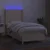 Vidaxl Box spring postelja z vzmetnico LED krem 80x200 cm blago