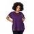 Zizzi Majica BASIC lila/off-bela