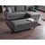 Atelier del Sofa Ugaona sofa na razvlačenje Flavia, 230x72x125 cm, Siva