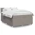Vidaxl Box spring postelja z vzmetnico taupe 140x190 cm blago