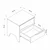 Hanah Home noćni ormarić Ruby 20403, 50 cm, Derin Sepet