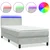 Box Spring krevet s madracem i LED svijetlo sivi 80x210 cm baršun