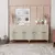 HANAH HOME Komoda Ida 150 White Travertine Gold